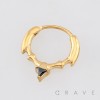 GOTHIC THORN HALO BLACK CZ 316L SURGICAL STEEL EARRING